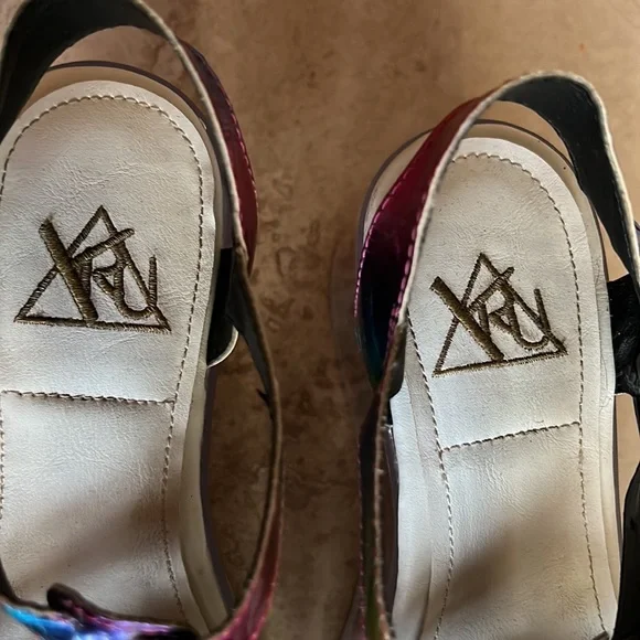 YRU Qloud Chariot Rainbow Platform Sandals - Picture 9 of 13